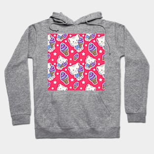 Cute Cat Seamless Patterns Hoodie